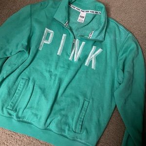 PINK half zip pull over
